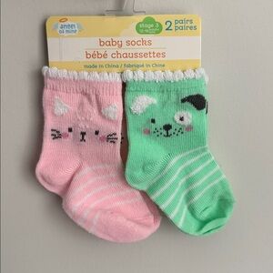 Angel of Mine Baby Socks Stage 3 2 Pairs NWT